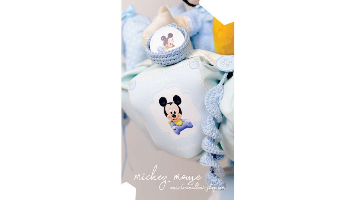 Lumanare de botez pentru baieti cu Mickey Mouse, 65x4 cm, Mickey Boy 4